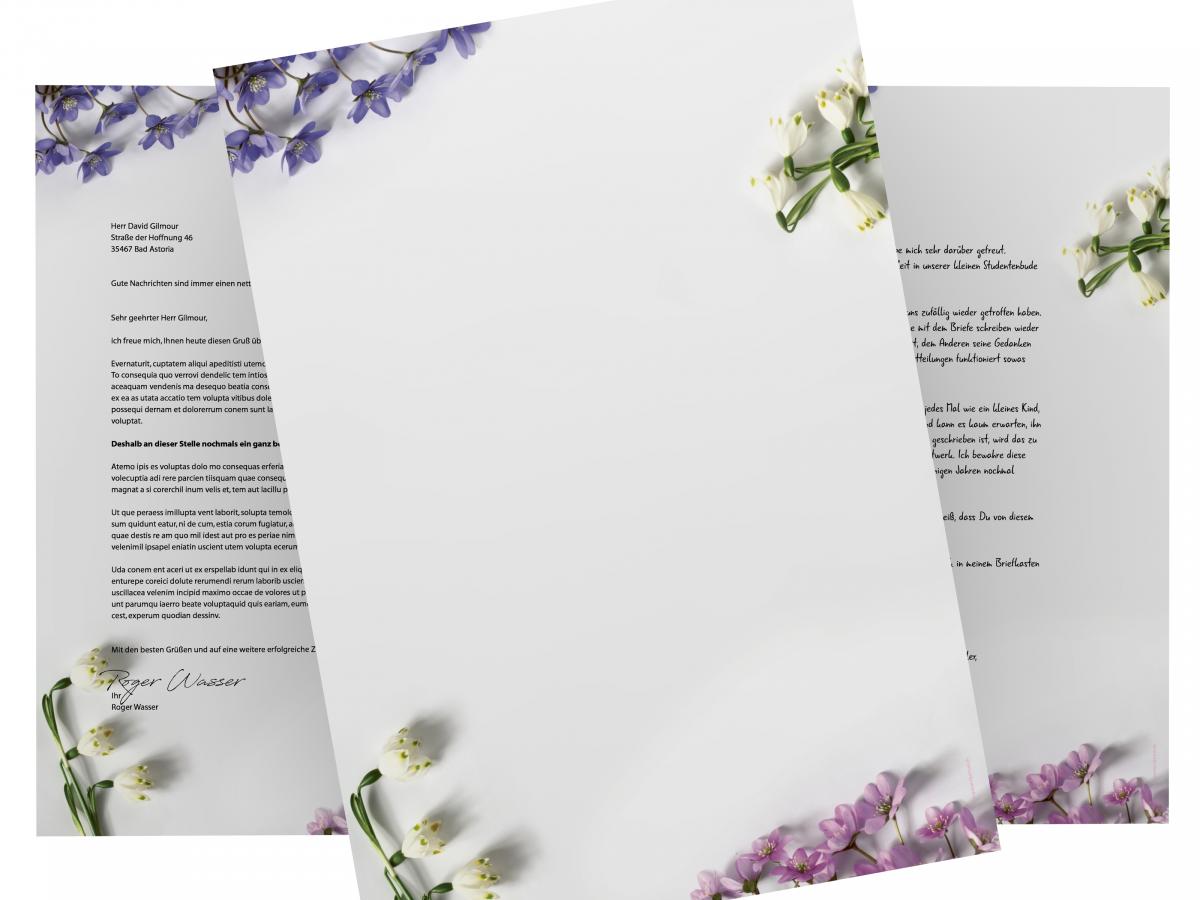 Spring Flowers Stationery  Writing paper